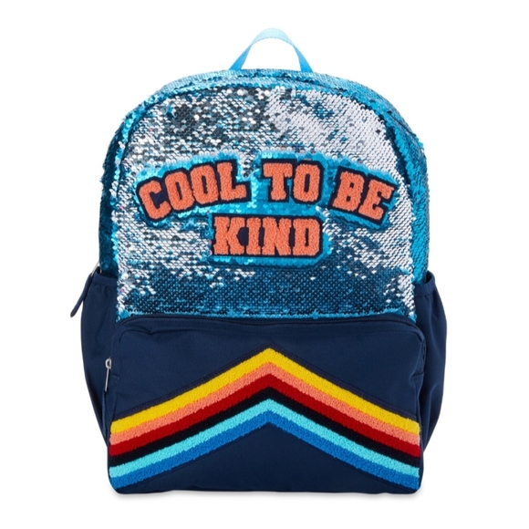 Wonder Nation  School  Spirit be kind blue sequin backpack - Picture 2 of 4